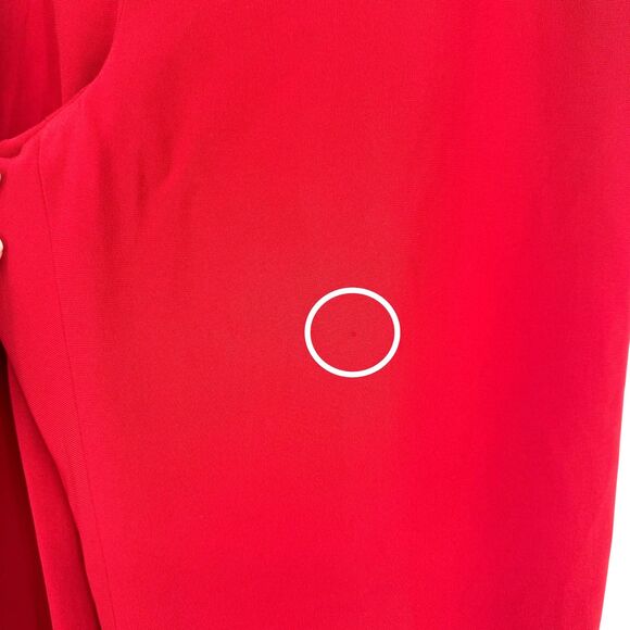 Ann Taylor Petites 10P High Rise Wide Leg Pants Red Lined Side Zip Career FLAW! - Picture 8 of 15